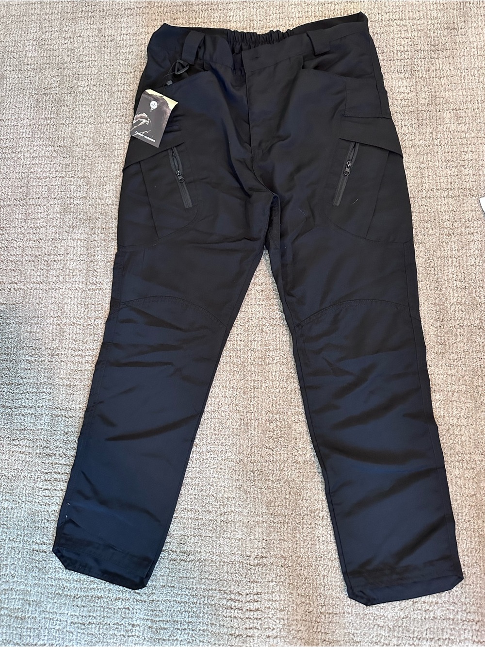 Men's Black Tactical Cargo Pants - Durable Utility Design